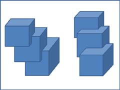 ブロックの積み重なりの説明図